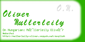 oliver mullerleily business card